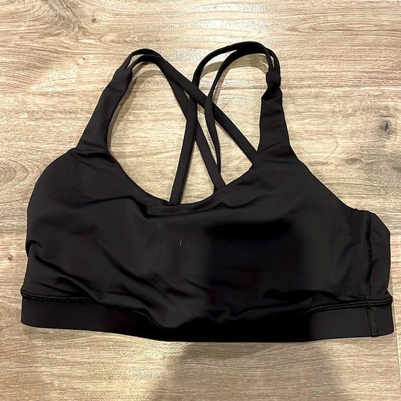 Lululemon Athletica Energy Bra With multi Straps Black Size 10 - Picture 2 of 6
